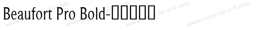 Beaufort Pro Bold字体转换
